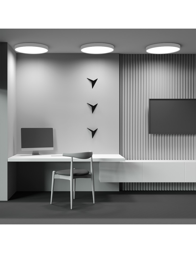 Maytoni Zon Lampa Sufitowa LED 90W 7410lm 3000K Biały C032CL-90W3K-RD-W Maytoni Zon Lampa Sufitowa LED 90W 7410lm 3000K Biały C032CL-90W3K-RD-W