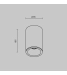 Maytoni Zoom Lampa Sufitowa 1xGU10 50W IP65 Biały C029CL-01-S-W Maytoni Zoom Lampa Sufitowa 1xGU10 50W IP65 Biały C029CL-01-S-W
