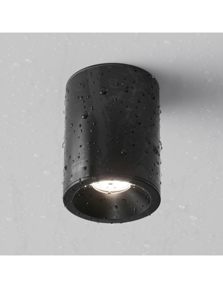 Maytoni Zoom Lampa Sufitowa 1xGU10 50W IP65 Black C029CL-01B