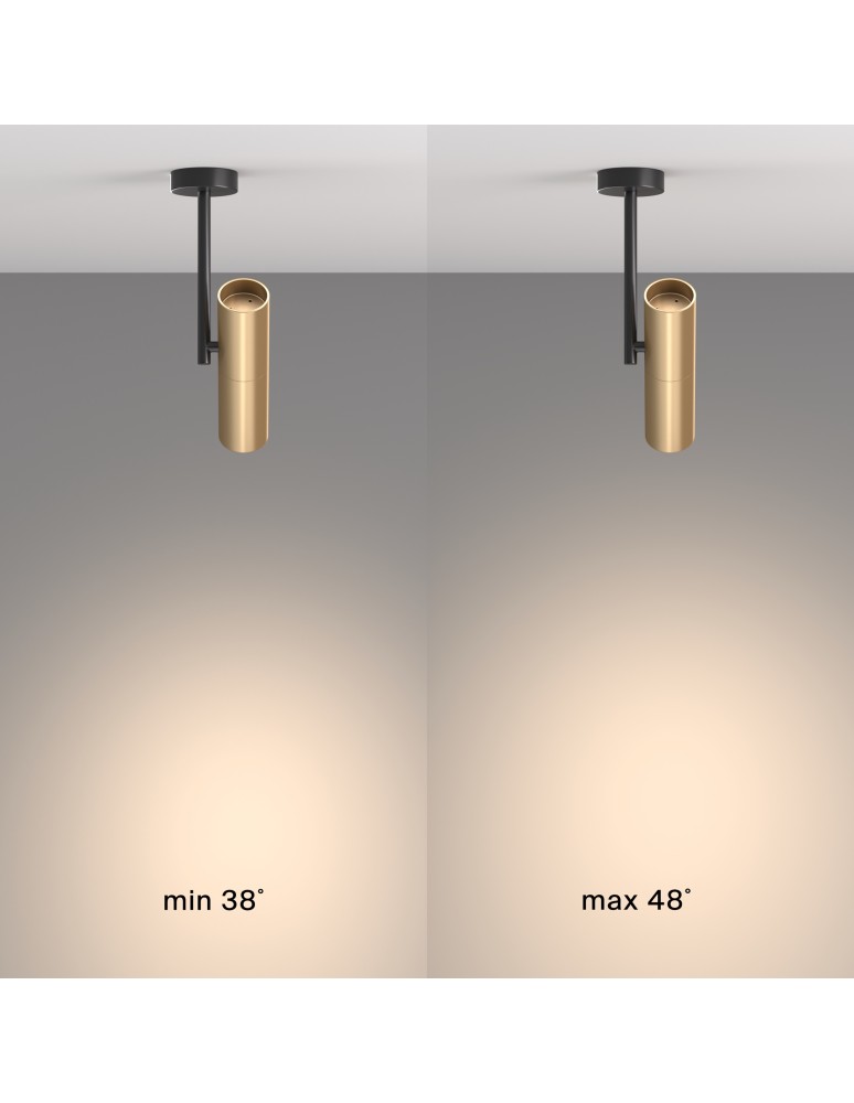 Maytoni Elti Lampa Sufitowa 1xGU10 50W Czarny, Złoty C020CL-01GB Maytoni Elti Lampa Sufitowa 1xGU10 50W Czarny, Złoty C020CL-01GB