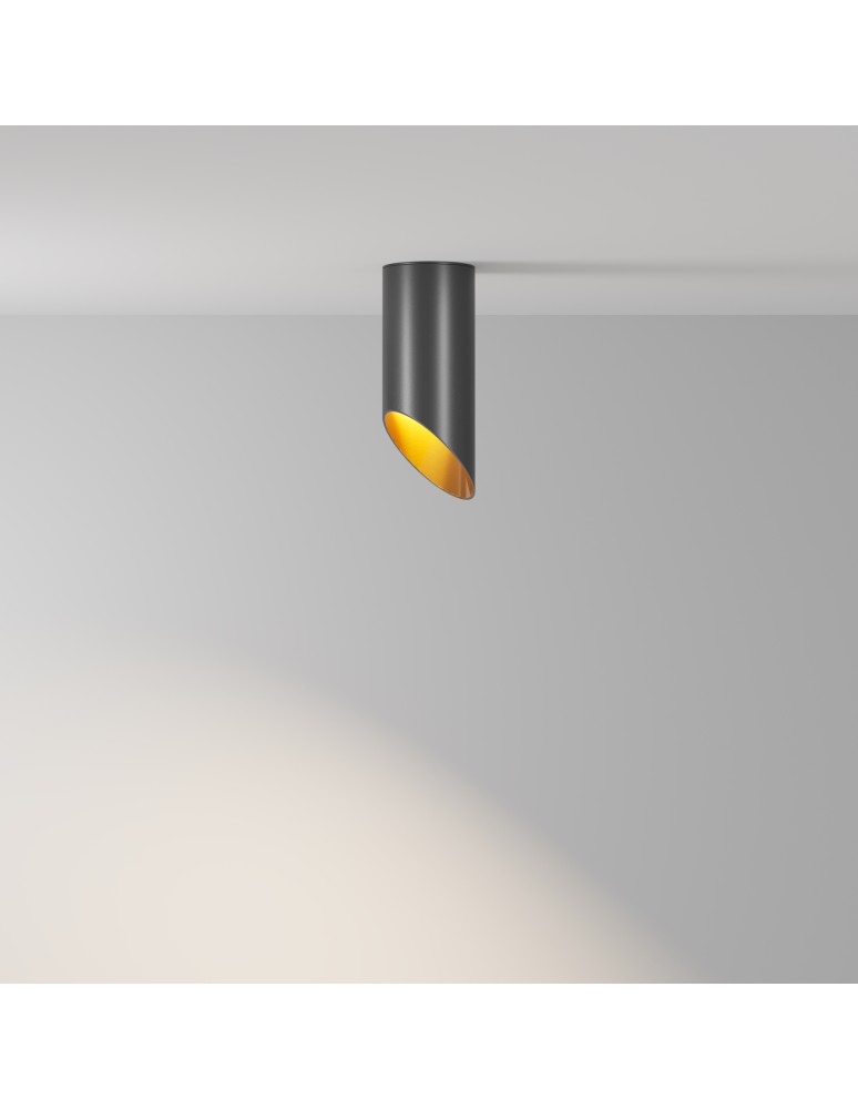 Maytoni Lipari Lampa Sufitowa 1xGU10 12W Czarny, Złoty C044CL-01-15GU10-B