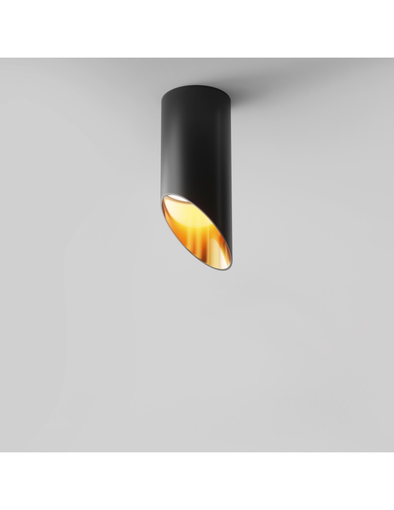 Maytoni Lipari Lampa Sufitowa 1xGU10 12W Czarny, Złoty C044CL-01-15GU10-B