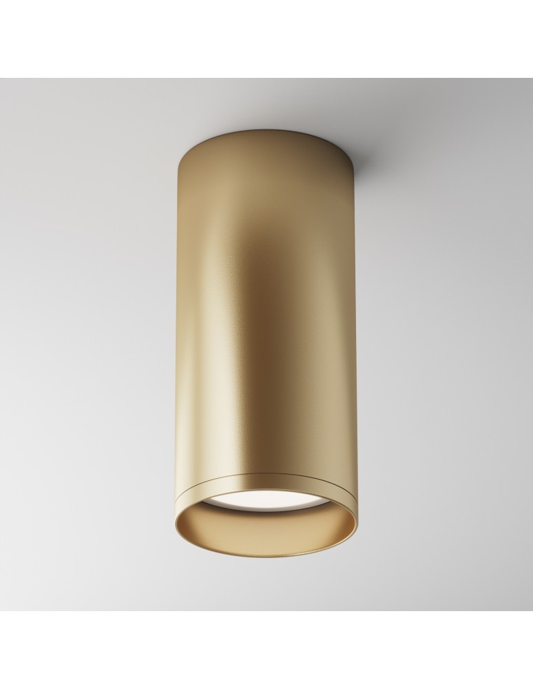 Maytoni Focus Lampa Sufitowa 1xGU10 10W Złoty Mat C010CL-01MG