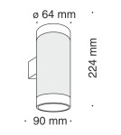 Maytoni KILT Kinkiet/Ścienna LED 10W 750lm 3000K Black C027WL-L10B Maytoni KILT Kinkiet/Ścienna LED 10W 750lm 3000K Black C027WL-L10B