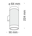 Maytoni KILT Kinkiet/Ścienna LED 10W 750lm 3000K Biały C027WL-L10W Maytoni KILT Kinkiet/Ścienna LED 10W 750lm 3000K Biały C027WL-L10W