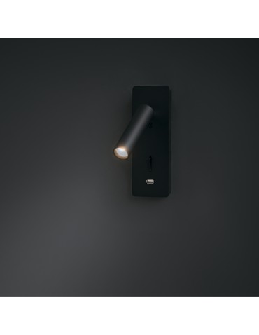 Maytoni Mirax Kinkiet/Ścienna z Włącznikiem Do Czytania LED 3W 200lm 3000K Black C041WL-L3B3K - produkt 2