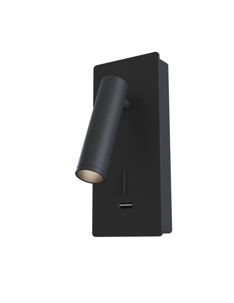 Maytoni Mirax Kinkiet/Ścienna z Włącznikiem Do Czytania LED 3W 200lm 3000K Black C041WL-L3B3K