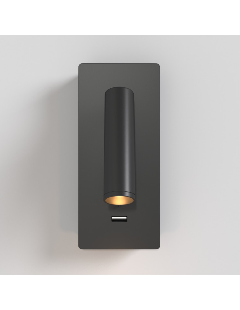 Maytoni Mirax Kinkiet/Ścienna z Włącznikiem Do Czytania LED 3W 200lm 3000K Black C041WL-L3B3K