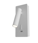 Maytoni Mirax Kinkiet/Ścienna z Włącznikiem Do Czytania LED 3W 200lm 3000K Biały C041WL-L3W3K Maytoni Mirax Kinkiet/Ścienna z Włącznikiem Do Czytania LED 3W 200lm 3000K Biały C041WL-L3W3K