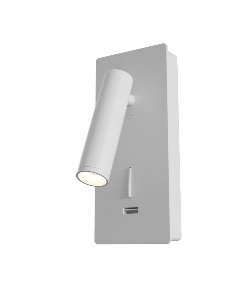 Maytoni Mirax Kinkiet/Ścienna z Włącznikiem Do Czytania LED 3W 200lm 3000K Biały C041WL-L3W3K Maytoni Mirax Kinkiet/Ścienna z Włącznikiem Do Czytania LED 3W 200lm 3000K Biały C041WL-L3W3K