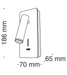 Maytoni Mirax Kinkiet/Ścienna z Włącznikiem Do Czytania LED 3W 200lm 3000K Biały C041WL-L3W3K Maytoni Mirax Kinkiet/Ścienna z Włącznikiem Do Czytania LED 3W 200lm 3000K Biały C041WL-L3W3K