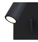 Kinkiety - Maytoni Ios 176 Kinkiet/Ścienna z Włącznikiem Do Czytania LED 9W 550lm 3000K Black C175-WL-01-6W-B - product 3