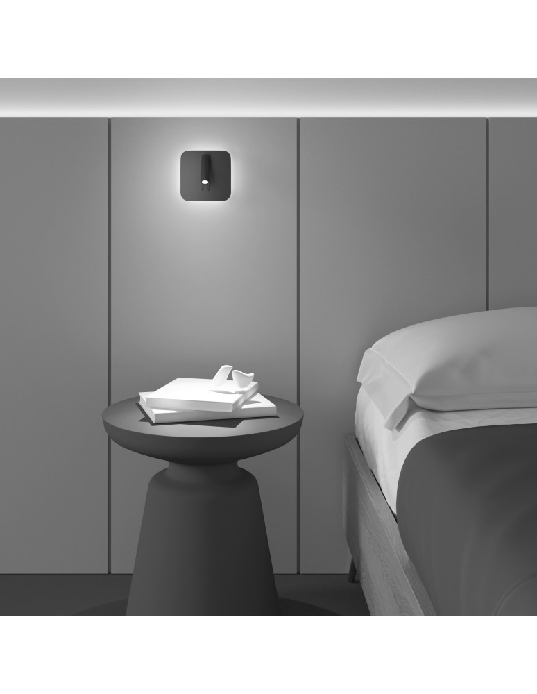 Maytoni Ios 176 Kinkiet/Ścienna z Włącznikiem Do Czytania LED 9W 550lm 3000K Black C175-WL-01-6W-B