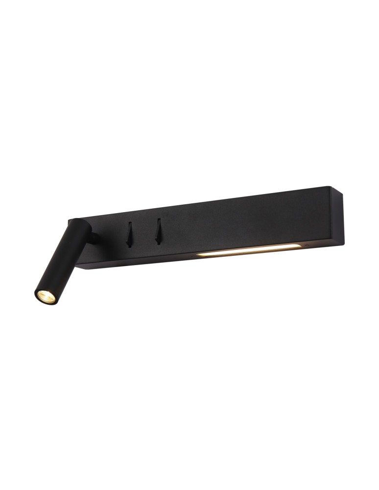 Maytoni Comodo Kinkiet/Ścienna z Włącznikiem Do Czytania LED 8W 500lm 3000K Black C031WL-L8B3K