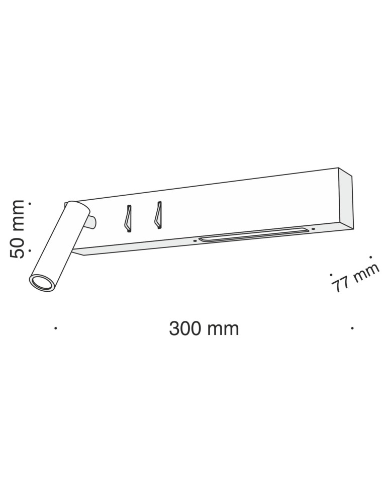 Maytoni Comodo Kinkiet/Ścienna z Włącznikiem Do Czytania LED 8W 500lm 3000K Black C031WL-L8B3K