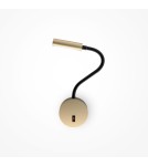 Maytoni Stem Kinkiet/Ścienna z Włącznikiem Do Czytania LED 3W 150lm 3000K Złoty Mat C035WL-L3MG3K Maytoni Stem Kinkiet/Ścienna z Włącznikiem Do Czytania LED 3W 150lm 3000K Złoty Mat C035WL-L3MG3K
