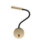 Maytoni Stem Kinkiet/Ścienna z Włącznikiem Do Czytania LED 3W 150lm 3000K Złoty Mat C035WL-L3MG3K Maytoni Stem Kinkiet/Ścienna z Włącznikiem Do Czytania LED 3W 150lm 3000K Złoty Mat C035WL-L3MG3K