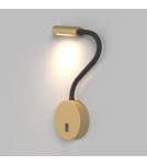 Maytoni Stem Kinkiet/Ścienna z Włącznikiem Do Czytania LED 3W 150lm 3000K Złoty Mat C035WL-L3MG3K Maytoni Stem Kinkiet/Ścienna z Włącznikiem Do Czytania LED 3W 150lm 3000K Złoty Mat C035WL-L3MG3K