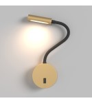 Maytoni Stem Kinkiet/Ścienna z Włącznikiem Do Czytania LED 3W 150lm 3000K Złoty Mat C035WL-L3MG3K Maytoni Stem Kinkiet/Ścienna z Włącznikiem Do Czytania LED 3W 150lm 3000K Złoty Mat C035WL-L3MG3K
