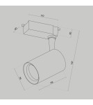 Lampy do szynoprzewodów 1 fazowych - Maytoni Vuoro Reflektor do Szyny Jednoobwodowej UNITY LED 10W 900lm 4000K Black TR003-1-10W4K-S-B - product 6