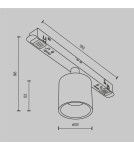 Maytoni Alfa S Lampa do Szyny Magnetycznej EXILITY LED 7W 380lm 3000K Mosiądz TR132-2-7W3K-BS Maytoni Alfa S Lampa do Szyny Magnetycznej EXILITY LED 7W 380lm 3000K Mosiądz TR132-2-7W3K-BS