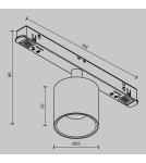 Maytoni Alfa S Lampa do Szyny Magnetycznej EXILITY LED 7W 360lm Black TR132-4-7W-DS-B Maytoni Alfa S Lampa do Szyny Magnetycznej EXILITY LED 7W 360lm Black TR132-4-7W-DS-B