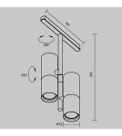 Maytoni Elti Duo Lampa do Szyny Magnetycznej EXILITY LED 24W 1563lm 3000K Biały, Czarny TR005-2-2X12W3K-BW Maytoni Elti Duo Lampa do Szyny Magnetycznej EXILITY LED 24W 1563lm 3000K Biały, Czarny TR005-2-2X12W3K-BW