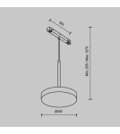 Maytoni Plato Lampa do Szyny Magnetycznej EXILITY LED 15W 769lm Black TR123-4-15W-DS-B Maytoni Plato Lampa do Szyny Magnetycznej EXILITY LED 15W 769lm Black TR123-4-15W-DS-B