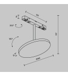 Maytoni Plato Lampa do Szyny Magnetycznej EXILITY LED 15W 707lm Black TR131-4-15W-DS-B Maytoni Plato Lampa do Szyny Magnetycznej EXILITY LED 15W 707lm Black TR131-4-15W-DS-B