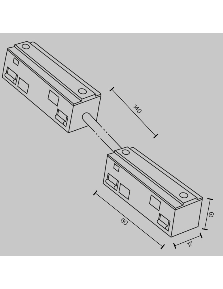 Maytoni Akcesoria do Szyn Magnetycznych Exility Łącznik Elektryczny Biały TRA034CPC-42W-15-1
