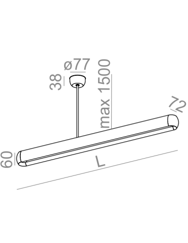 Aqform EQUILIBRA BALANS Wisząca 120cm 42,5W 1700lm 50042 - produkt 2