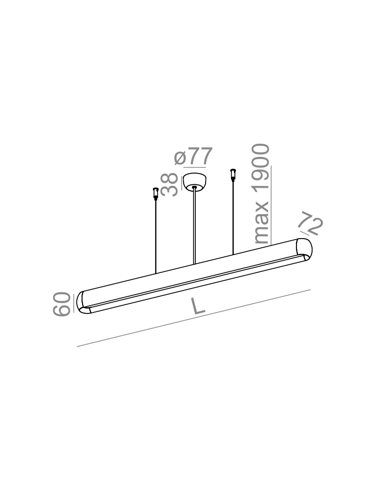 Aqform EQUILIBRA CENTRAL DIRECT LED Wisząca 92cm 13W 860lm 50094