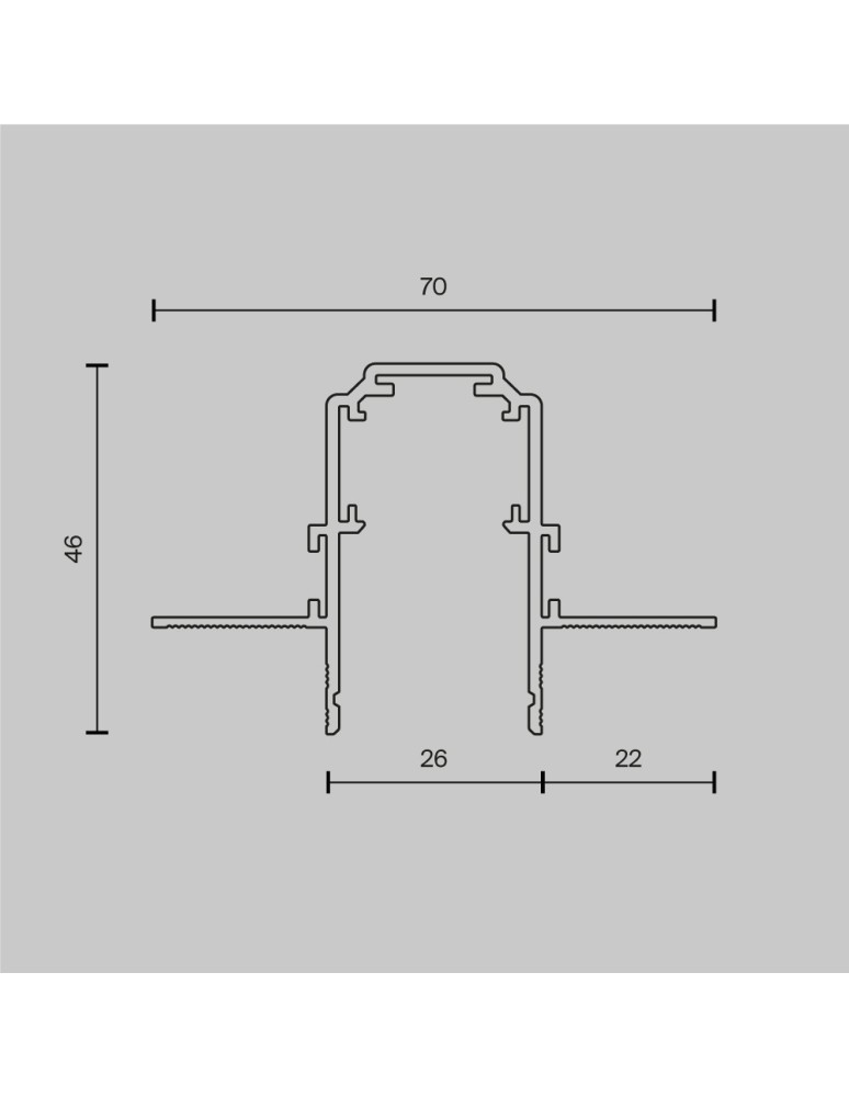 Szyny magnetyczne - Maytoni Busbar trunkings Exility Wpuszczana Black TRX034-421.12B - product kolory-swiatla.pl 6