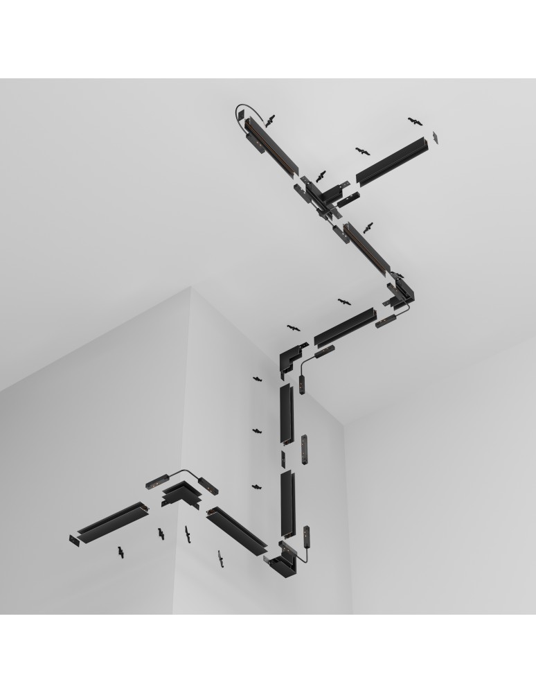 Szyny magnetyczne - Maytoni Szyna Magnetyczna EXILITY Natynkowa/Zwieszana Black TRX034-412B - product kolory-swiatla.pl 5