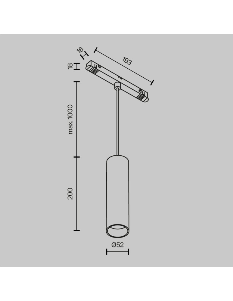 Maytoni Focus LED Lampa wisząca do szyny magnetycznej EXILITY LED 12W 1090lm 4000K Biały TR041-2-12W4K-W Maytoni Focus LED Lampa wisząca do szyny magnetycznej EXILITY LED 12W 1090lm 4000K Biały TR041-2-12W4K-W