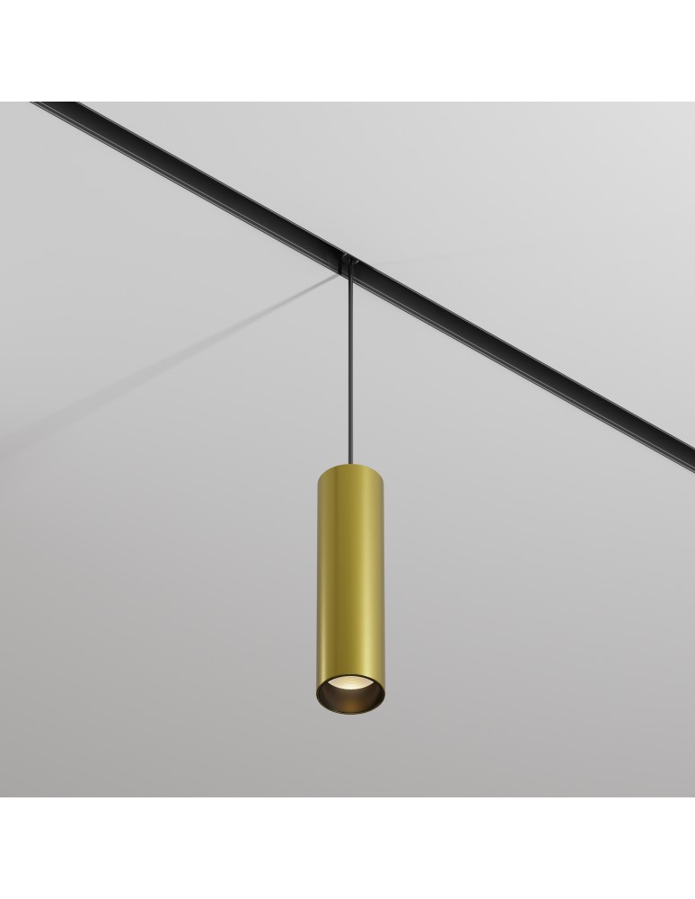 Maytoni Focus LED Lampa wisząca do szyny magnetycznej EXILITY LED 12W 1014lm Black and brass TR041-4-12W3K-M-DS-BBS Maytoni Focus LED Lampa wisząca do szyny magnetycznej EXILITY LED 12W 1014lm Black and brass TR041-4-12W3K-M-DS-BBS