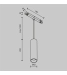 Maytoni Focus LED Lampa wisząca do szyny magnetycznej EXILITY LED 12W 1014lm Black and brass TR041-4-12W3K-M-DS-BBS Maytoni Focus LED Lampa wisząca do szyny magnetycznej EXILITY LED 12W 1014lm Black and brass TR041-4-12W3K-M-DS-BBS