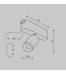Maytoni Focus LED Lampa do Szyny Magnetycznej RADITY LED 5W 400lm 3000K Biały TR103-1-5W3K-M-W Maytoni Focus LED Lampa do Szyny Magnetycznej RADITY LED 5W 400lm 3000K Biały TR103-1-5W3K-M-W