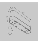 Akcesoria do szynoprzewodów magnetycznych - Maytoni Akcesoria do Szyn Radity Adaptor Wychylny Biały TRA084FC-11SW - product 5