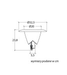 Lampy zewnętrzne latarnie - SU-MA Bianca 1083-101N IP65 E27 max 10W, 230 V - product 2