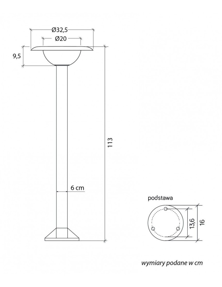 SU-MA Febe 1081-113 IP65 E27 max 10W, 230 V