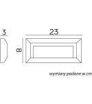 SU-MA Mur PC 2502C DG IP65 LED, 3W, 230V SU-MA Mur PC 2502C DG IP65 LED, 3W, 230V