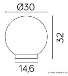 SU-MA Kule Classic G 300 Z ALU IP E27, 1 x 100 W, 230 V SU-MA Kule Classic G 300 Z ALU IP E27, 1 x 100 W, 230 V