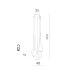 Lampy wiszące - Azzardo IZZA 5 WHITE 5xE14 Wisząca Biały Połysk AZ0311 - produkt 2