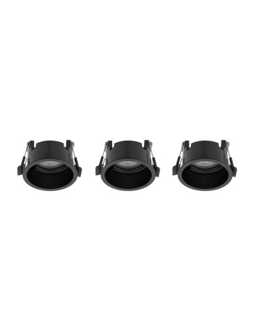 Nowodvorski CUP 3 PC SET   Downlights   Podtynkowa  Max moc 10W only LED GU10 Czarny 10794