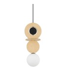 Lampy wiszące pojedyncze - Nowodvorski DROPS WOOD A  Lampy sufitowe Lampy wiszące Max moc 12W only LED G9  Naturalne drewno 11173 - product 3