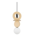 Lampy wiszące pojedyncze - Nowodvorski DROPS WOOD A  Lampy sufitowe Lampy wiszące Max moc 12W only LED G9  Naturalne drewno 11173 - product 4