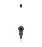 Lampy wiszące pojedyncze - Nowodvorski DROPS WOOD C  Lampy sufitowe Lampy wiszące Max moc 25W only LED E27  Ciemne drewno 11175 - product 1