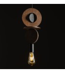 Lampy wiszące pojedyncze - Nowodvorski DROPS WOOD C  Lampy sufitowe Lampy wiszące Max moc 25W only LED E27  Ciemne drewno 11175 - product 2