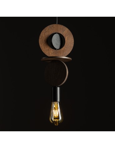 Nowodvorski DROPS WOOD C   Lampy sufitowe  Lampy wiszące  Max moc 25W only LED E27 Ciemne drewno 11175 - produkt 2